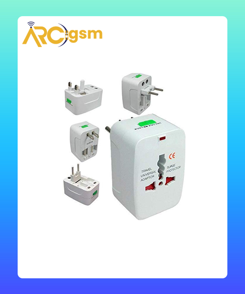 Brand World All in one International Travel Adapter 125V 6A, 250V 13A with 20 Other Countries Plugs